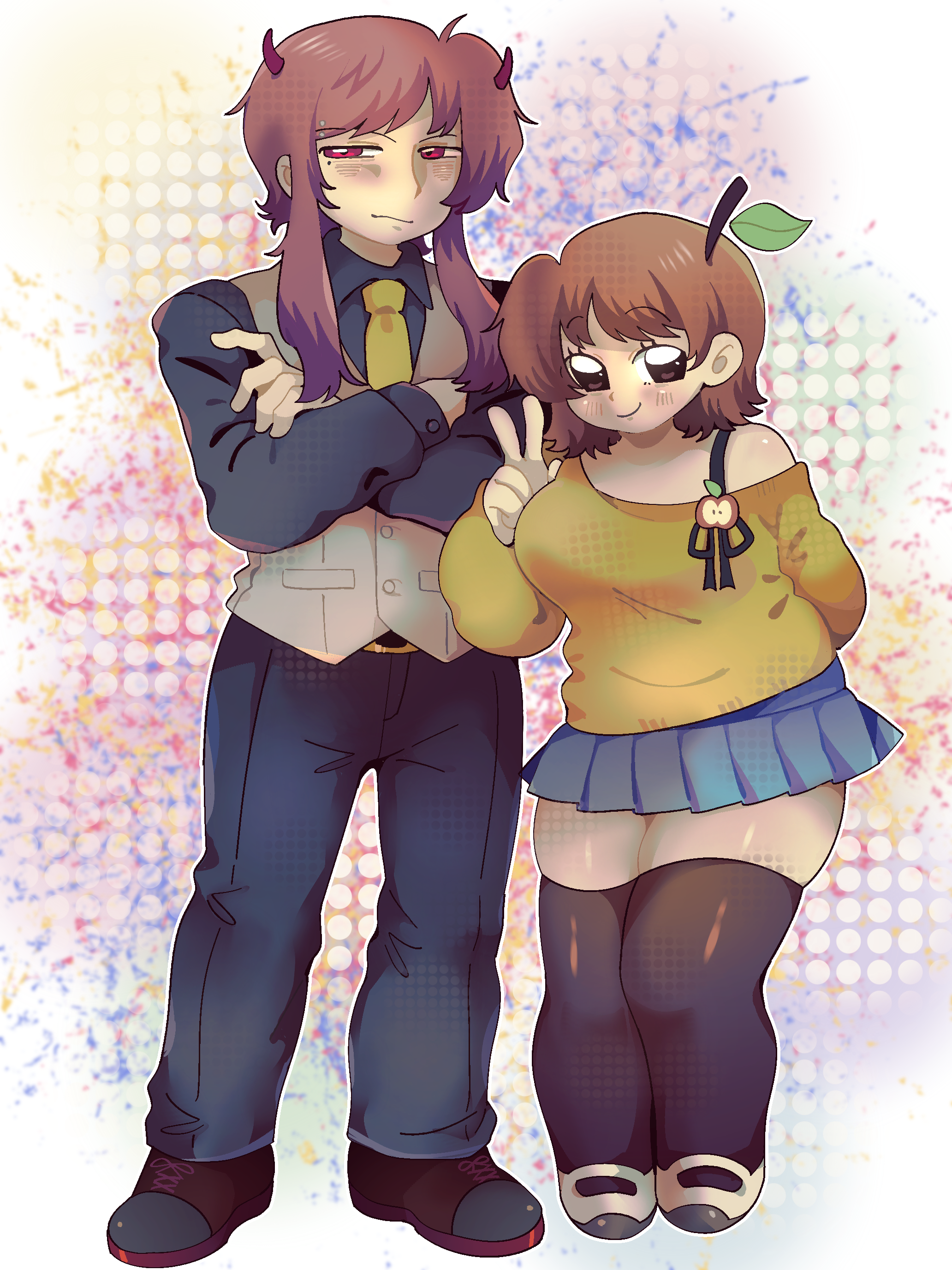 塞尔沃利文森与夏夏立绘